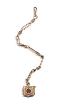 9k yellow gold trombone link bracelet