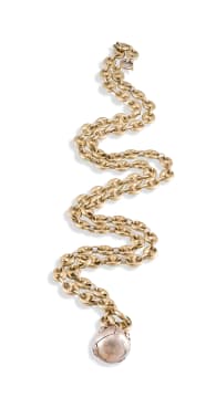 9k yellow gold chain and pendant