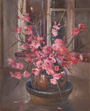 Lucy Mary Wiles; Still Life With Cherry Blossoms