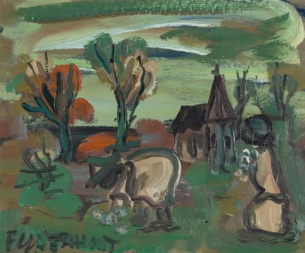 Frans Claerhout; Village Scene