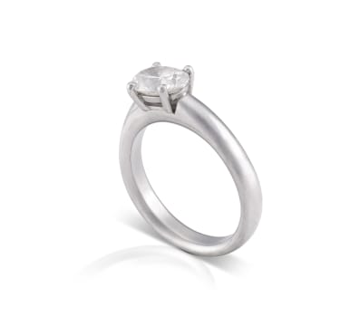 Platinum diamond solitaire