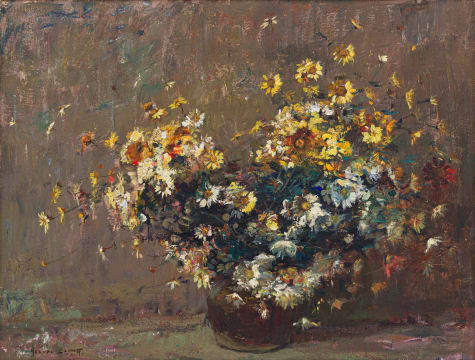 Adriaan Boshoff; Daisies in a Copper Pot