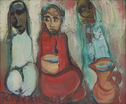 Frans Claerhout; Three Seated Women