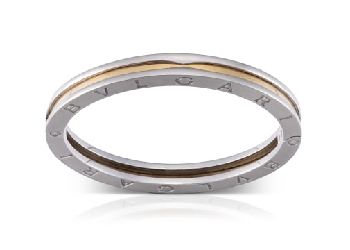 Stainless steel and 18k B.zero1 bangle, Bvlgari