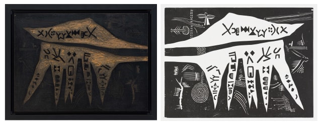 Walter Battiss; Abstract Woodblock