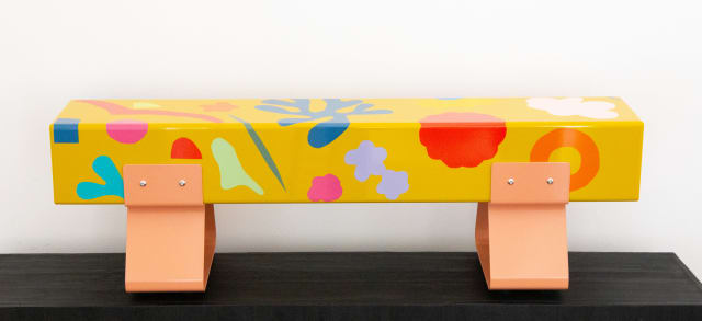A Laurie Wiid van Heerden and Liberty Battson 'Modern Bloom' stainless steel bench, designed 2023, South Africa,