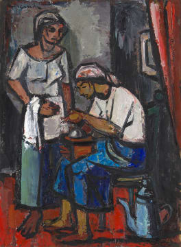 Maurice van Essche; Two Woman in an Interior
