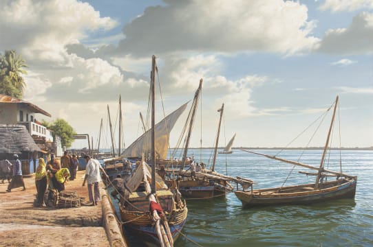 Paul Augustinus; Unloading the Jhazis, Lamu, Swahili Coast
