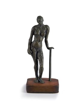 Lippy (Israel-Isaac) Lipshitz; Nude Leaning on Walking Stick