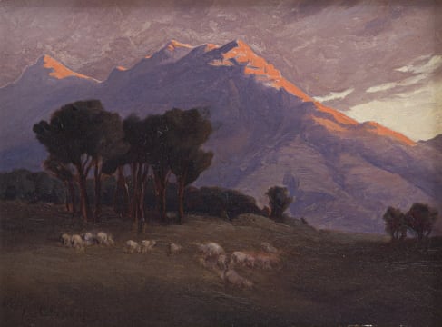 Allerley Glossop; Mountainous Landscape with Sheep