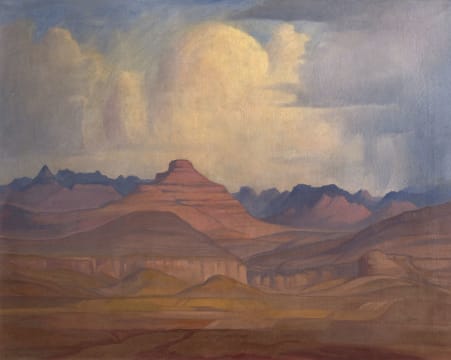 Jacob Hendrik Pierneef; Mountains in an Extensive Landscape