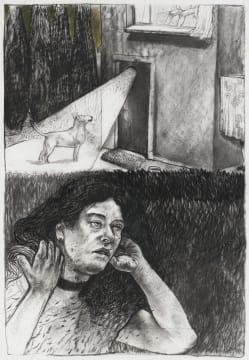 Diane Victor; Woman and Bull Terrier