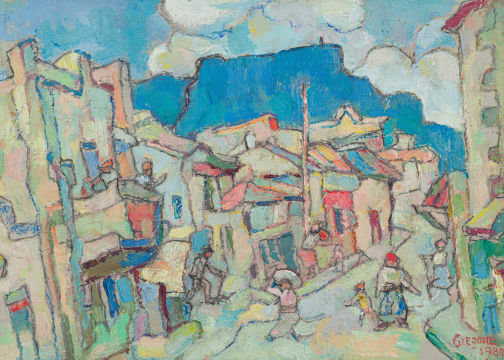 Gregoire Boonzaier; Cape Town Street Scene