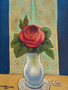 Madeleine Luka; Flower Study with Snail