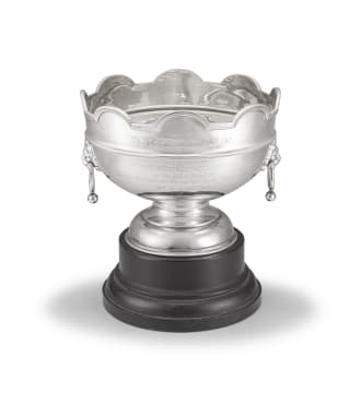 A George V silver rose bowl, maker's marks worn, Birmingham, 1923