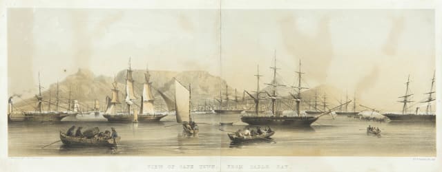 Thomas Bowler; View of Cape Town from Table Bay, from The Mosenthal Establishments commission