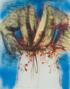 Jim Dine; Flowered Robe with Sky