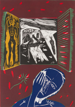 Mimmo Paladino; View through Shuttered Window