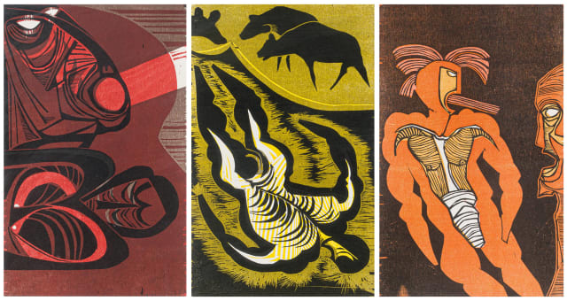 Cecil Skotnes; The Assassination of Shaka; No 35, No 43 and No 39