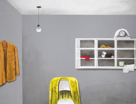 Sam Nhlengethwa; The Pigeonhole (Homage to Marikana Miners)