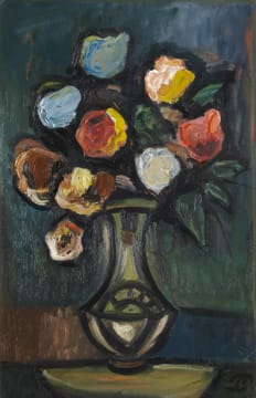 Pranas Domsaitis; Flowers in a Vase