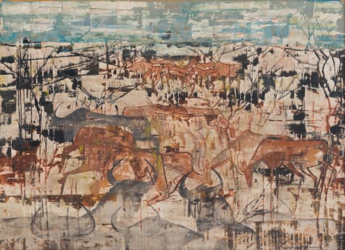 Gordon Vorster; Antelope in a Landscape
