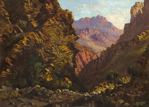 Tinus de Jongh; Landscape with Rocky Kloof
