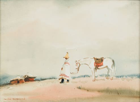 Nerine Desmond; Basuto Figure Leading Horse