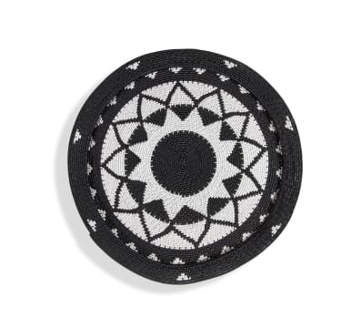Bonface Cele; A Zulu black and white telephone wire platter, 2023