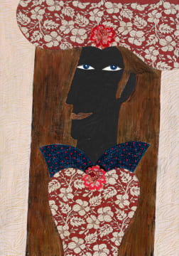 Nina Romm; Self Portrait with Roses