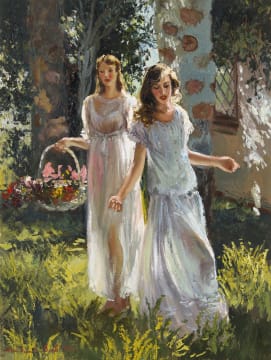 Mari Vermeulen-Breedt; Girls in the Garden
