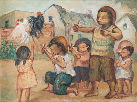 Amos Langdown; Children with Catapults