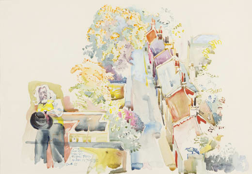 Walter Battiss; View from Room 621 Russell Hotel, London
