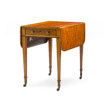 A Georgian satinwood Pembroke table, 19th century