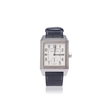Steel Jaeger-LeCoultre Reverso Squadra Hometime wristwatch, Ref
