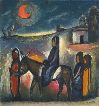 Pranas Domsaitis; Flight to Egypt