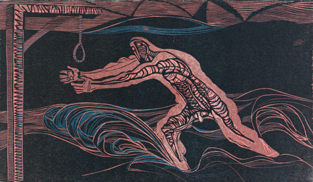 Cecil Skotnes; The Gunner Makes Land, from White Monday Disaster