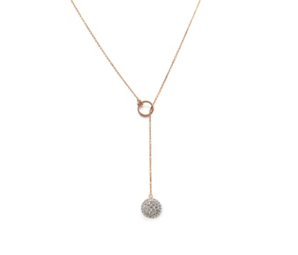 18k rose gold Lariat necklace