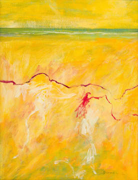 Fred Schimmel; Abstract in Yellow
