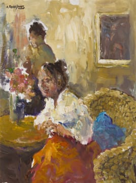 Interior with Seated Woman by Alexander Rose-Innes | Strauss & Co