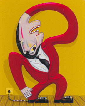 Norman Catherine; Electric Red Suit