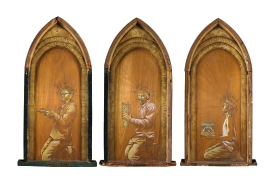 Faith XLVII; Coltan; Oil; Diamonds, triptych