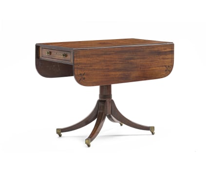 A George III style mahogany Pembroke table, 19th century