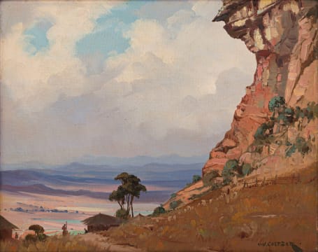 Willem Hermanus Coetzer; Huts on a Mountainside