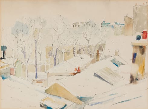Maud Sumner; Snowy Rooftops