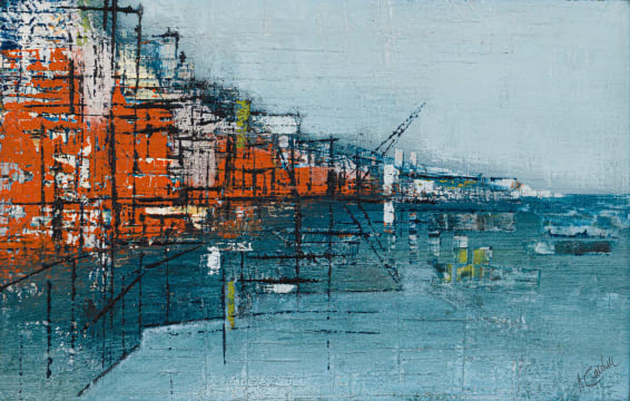 Arthur Edward Cantrell; Harbour Scene