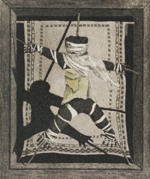 Pippa Skotnes; Untitled (Figure Suspended in Box)