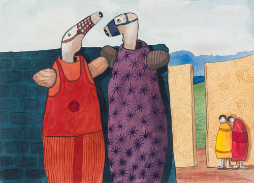 Colbert Mashile; Untitled (Figures)