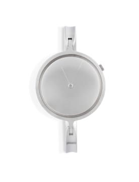 Georg Jensen; Georg Jensen 'Vivianna' stainless steel lady's bangle wristwatch 'No 227' designed by Vivianna Torun Bülow-Hübe, Denmark, 1960s