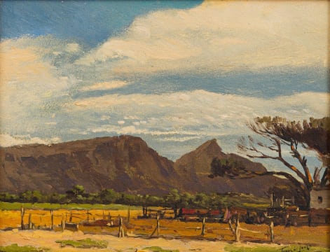 Tinus de Jongh; Rondebosch Common Towards Devil's Peak